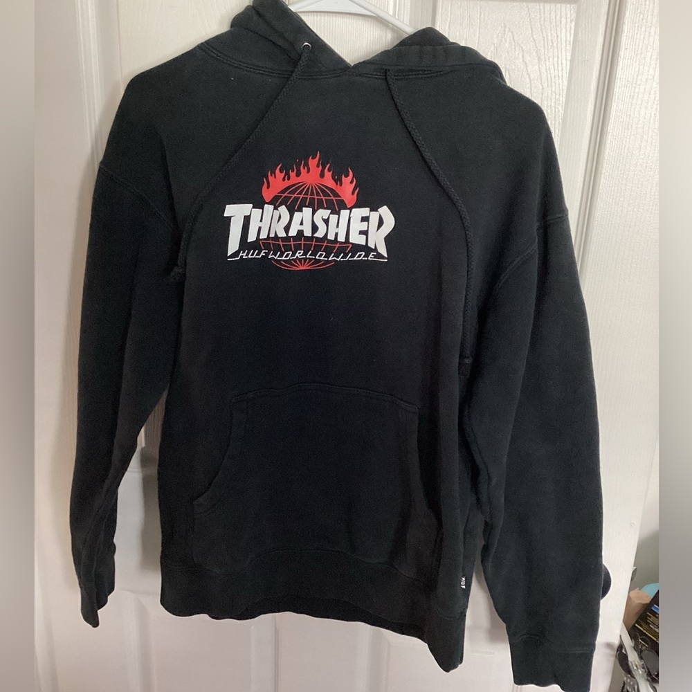 Black Thrasher x HUF hoodie